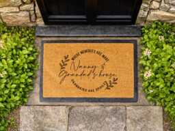 Personalized Nanny & Grandad - Spoiled Kids Welcome Coir Floor Mat - thumbnail 1