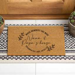Personalized Nanny & Grandad - Spoiled Kids Welcome Coir Floor Mat - thumbnail 2