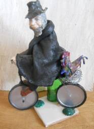 Kaparot. Polymer Clay Fimo & Textile Doll. Ooak Doll For Home Office Decor. Israel. Yom Kippur. Jewish. Judaica Art - thumbnail 1