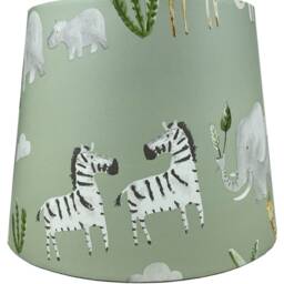 Green Safari Animal Lampshade For Ceiling & Table Lamps, Kids Nursery Empire Or Drum Light Shade - thumbnail 3