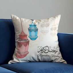 Ramadan Kareem Cushion Cover, Arabic Calligraphy Lantern Pillowcase, Islamic Eid Sofa Case - thumbnail 3