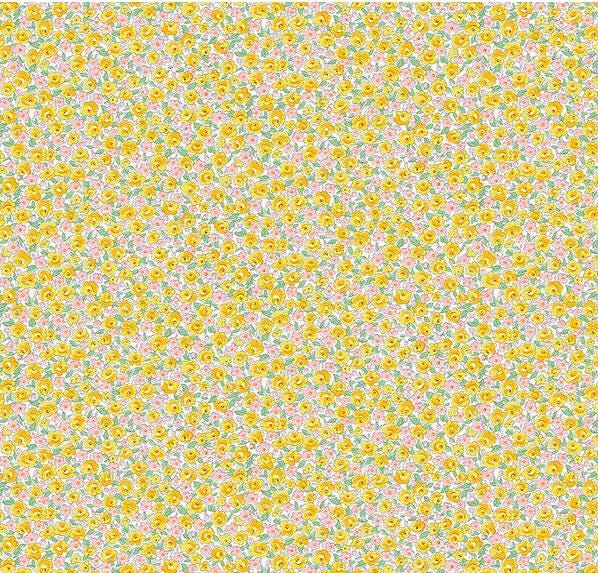 Liberty London Crib Sheet Yellow Floral Fitted Sheet - image 1