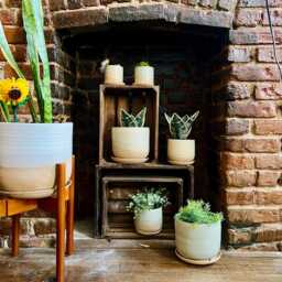 Round Bottom Planter & Saucer - Handmade Ceramic Planter- Size Options - thumbnail 4