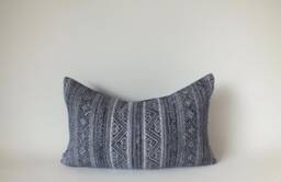 Living Room Pillows Decorative Blue Indigo Pillow Vintage Hand Woven Hemp Fabric Ethnic Homespun Textiles Scatter Cushions Throw Pillow - thumbnail 1