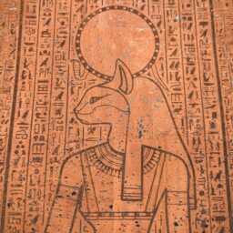 Egyptian Bastet Cat Goddess Art Engraved Eco Friendly Cork Leather - thumbnail 2