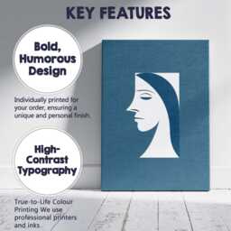 Minimalist Blue Female Portrait Abstract Face Line Art Canvas Wall Print Decor Picture Ready To Hang - thumbnail 2