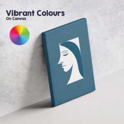 Minimalist Blue Female Portrait Abstract Face Line Art Canvas Wall Print Decor Picture Ready To Hang - thumbnail 4