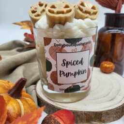 Spiced Pumpkin Candle Vegan Soy Wax Cruelty Free Birthday Gift Christmas 8Oz Candle Scented Autumn - thumbnail 3