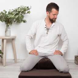 Dark Brown Meditation Cushion Set Chocolate Velvet - Luxury Zafu & Zabuton Set Organic Buckwheat Hulls Pillow Floor Cushion - thumbnail 3