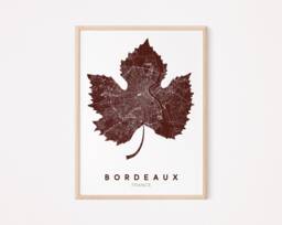 Bordeaux - Original Map Of Bordeaux/ City Bordeaux, Bordeaux Poster, Design, France, Europe, Decoration, Print, Wall Print - thumbnail 1