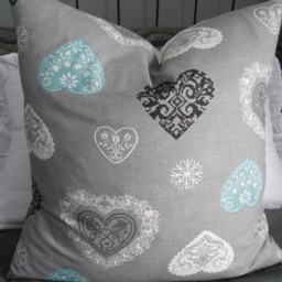 Hearts.spa Blue.white.grey.black.pillow Covers.toss Pillows.throw Pillows.slipcovers.pillows.sweetest Day Gift.gray Pillow - thumbnail 4