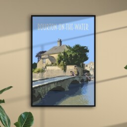 Bourton-On-The-Water Poster - Retro Style Cotswolds Travel Print - thumbnail 3