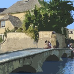 Bourton-On-The-Water Poster - Retro Style Cotswolds Travel Print - thumbnail 2