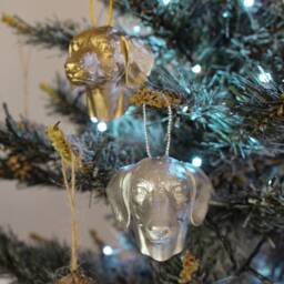 Dachshund Christmas Ornament - Handmade 3D Dog Tree Decor - thumbnail 2