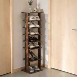 8-Tier Slim Vertical Shoe Rack Narrow Space Saving Storage Organizer With Removable Shelves - thumbnail 2