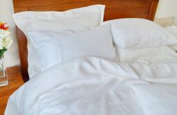 Queen/standard Size Pillowcases French Linen Shabby Chic Decor Wedding/Christmas Gift White - thumbnail 1