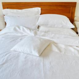 Queen/standard Size Pillowcases French Linen Shabby Chic Decor Wedding/Christmas Gift White - thumbnail 3
