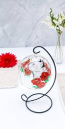 Hand-Painted Cat Candle Holder Glass Tealight, Lover Gift - thumbnail 1