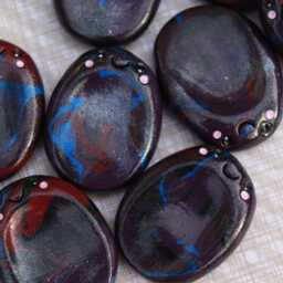 Worry Stone, Galaxy Sudden Thumb Buddy, Anxiety Relief, Polymer Clay Pocket Hug, Birthday Gift, Stress Relief Fidget - thumbnail 3