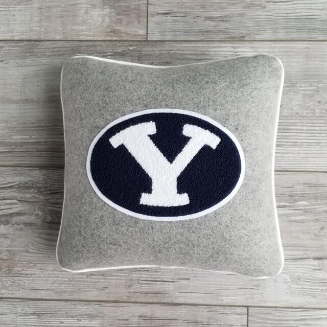 Byu, Oval Y Letterman Pillow, Brigham Young University, Byu Cougars - image 1