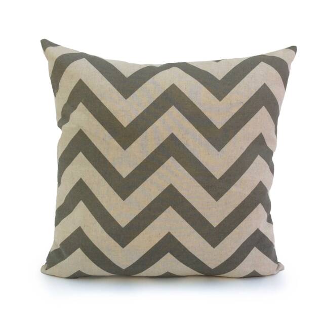 Off White & Warm Gray Chevron Pillow, Throw Pillow Cover, Decorative Cushion Pillowcase, Accent Toss Pillow - image 1