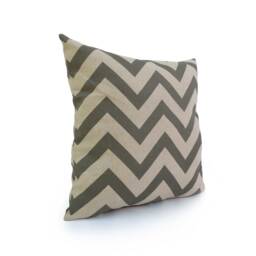 Off White & Warm Gray Chevron Pillow, Throw Pillow Cover, Decorative Cushion Pillowcase, Accent Toss Pillow - thumbnail 2