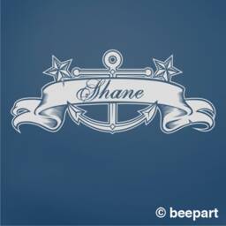 Personalized Anchor Wall Decal Nautical Theme Vinyl Art, Sailor Tattoo Style - thumbnail 2