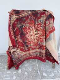 Authentic Persian Kantha Quilt Hand Stitched Vintage Cotton Bedspread Reversible Throw Blanket Ethnic Style - thumbnail 1