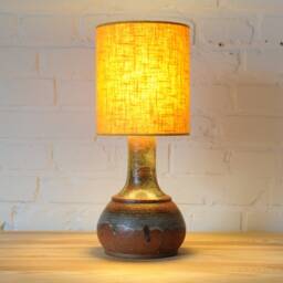 Ceramic Vintage Table Lamp By Axella Ceramics With A New Handmade Lampshade - thumbnail 2