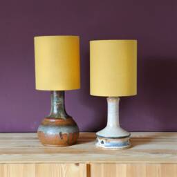 Ceramic Vintage Table Lamp By Axella Ceramics With A New Handmade Lampshade - thumbnail 4