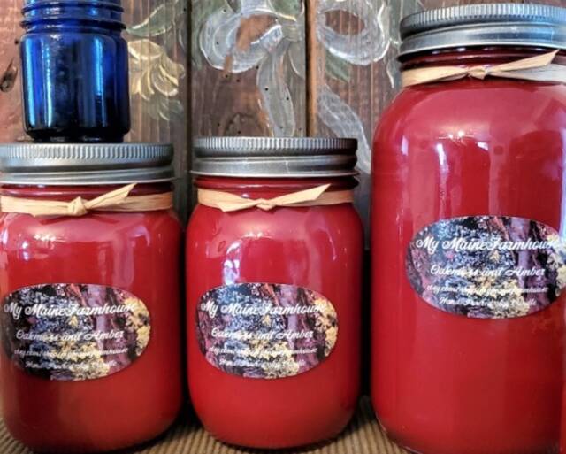Oakmoss & Amber Soy Candle Hand-Poured Maine Farmhouse Candle - image 1