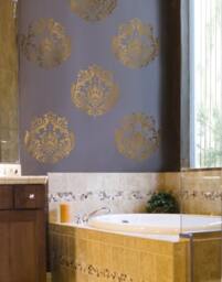 Reusable Wall Stencil Brocade No.1 - Size Sm Easy Diy Decor Stencils Better Than Decals