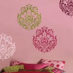 Reusable Wall Stencil Brocade No.1 - Size Sm Easy Diy Decor Stencils Better Than Decals - thumbnail 2
