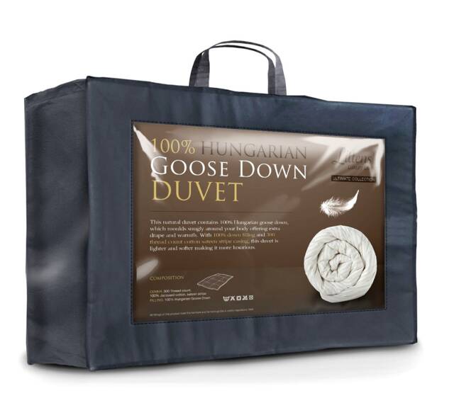 Luxury Hungarian Goose Down Duvet 300Tc Cotton Jacquard Quilt