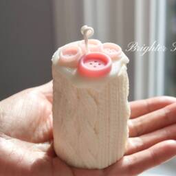 Yarn Cylinder Candle-Personalized Gifts-Best Friend Gifts-Candles-Home Decor-Self Gift-Birthday Gift-Gift For Her-Cute Candles - thumbnail 2