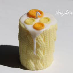 Yarn Cylinder Candle-Personalized Gifts-Best Friend Gifts-Candles-Home Decor-Self Gift-Birthday Gift-Gift For Her-Cute Candles - thumbnail 3