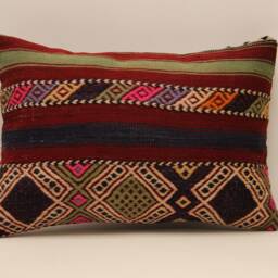 Throw Lumbar Kilim Pillow 14x20 in - 35x50 cm Boho Pillowcover Kilim Cushion Cover Tribal Pillow 4Bef-626 - thumbnail 2