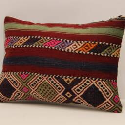 Throw Lumbar Kilim Pillow 14x20 in - 35x50 cm Boho Pillowcover Kilim Cushion Cover Tribal Pillow 4Bef-626 - thumbnail 3