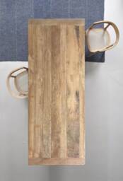 Handmade Rustic Solid Wood Dining Table Farmhouse Style - thumbnail 3