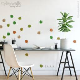 Leaves Wall Decal, Sticker, Decor, Autumn Spring Living Room Home Decor - thumbnail 3