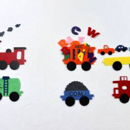 Alphabet Train Felt Board Set, Montessori Toys Toddler Learning Activities, Travel Gift For Kids, Birthday Party Gifts, Preschool - thumbnail 3