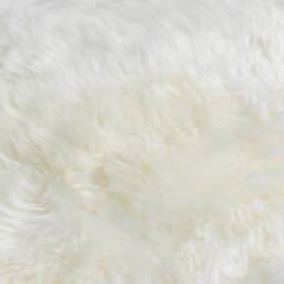 Luxurious Natural White Sheepskin Cushion With Inner - Plush New Zealand Wool 40x40cm Eco-Friendly Packaging - thumbnail 2