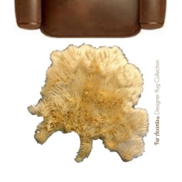 Faux Sheepskin Rug - Plush Pelt Shape, Usa Made - thumbnail 1