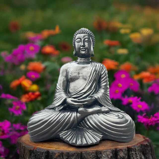 Concrete Buddha Statue Meditating Garden Figurine Stone Zen Ornament Outdoor Spiritual Decor Yoga Lover Gift Peaceful Home Decoration - image 1