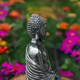 Concrete Buddha Statue Meditating Garden Figurine Stone Zen Ornament Outdoor Spiritual Decor Yoga Lover Gift Peaceful Home Decoration - thumbnail 4