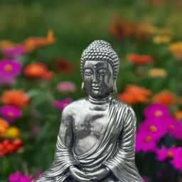 Concrete Buddha Statue Meditating Garden Figurine Stone Zen Ornament Outdoor Spiritual Decor Yoga Lover Gift Peaceful Home Decoration - thumbnail 3