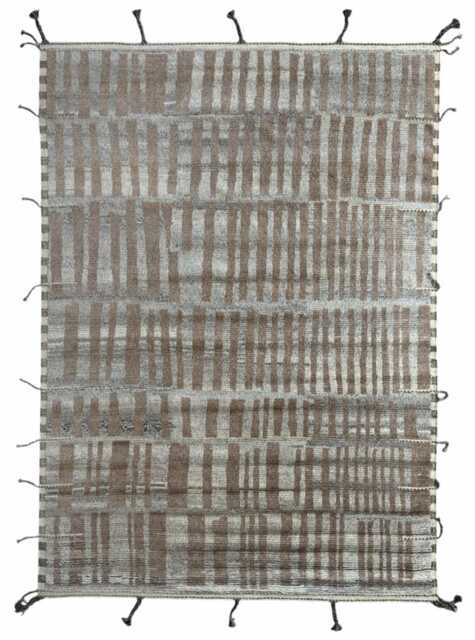 Hand-Knotted Moroccan Beni Ourain Rug, 100% Natural Wool, Modern Berber Carpet For Living Room - image 1