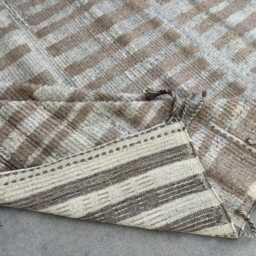 Hand-Knotted Moroccan Beni Ourain Rug, 100% Natural Wool, Modern Berber Carpet For Living Room - thumbnail 4