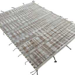 Hand-Knotted Moroccan Beni Ourain Rug, 100% Natural Wool, Modern Berber Carpet For Living Room - thumbnail 3