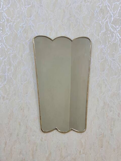 Butterfly Brass Mirror, Wavy Wall Irregular Mirror, Brass Wall Bathroom Antique Mirror, Large Mirrors - image 1